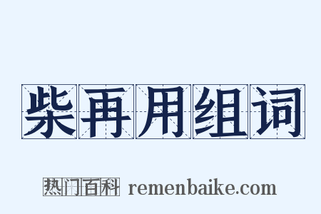 柴再用组词是什么意思的图片